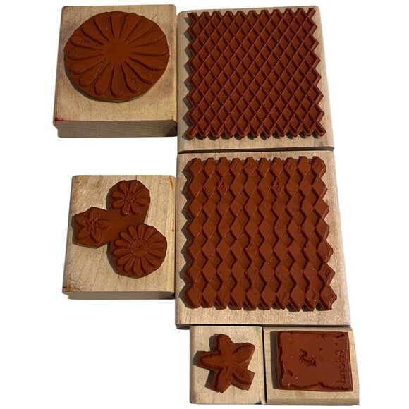 Stampin Up! Looks Like Spring 2006 Rubber Stamp Set With Flowers & Patterns - Picture 3 of 3